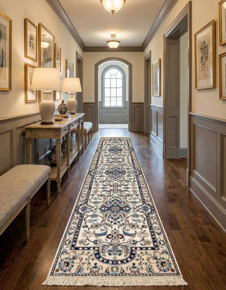 Detail image of 1' 7 x 9' 7 Hand Knotted Nain Rug