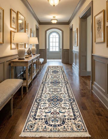 1' 7 x 9' 7 Hand Knotted Nain Rug