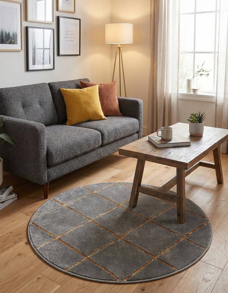 Detail image of 3' x 3' Vogue Geo Round Rug