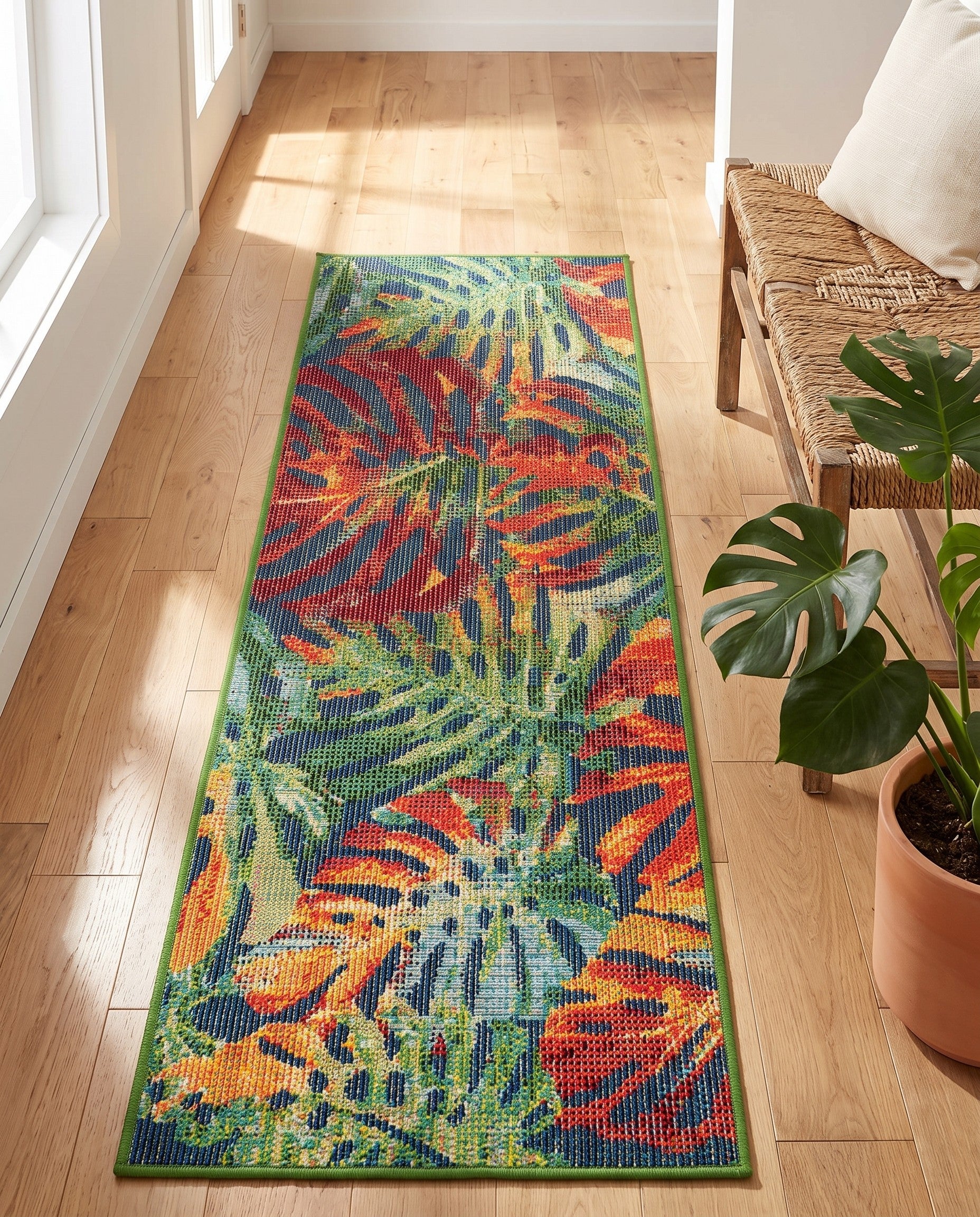 2' x 6' 1 Easy-Clean Baja Indoor / Outdoor Runner Rug