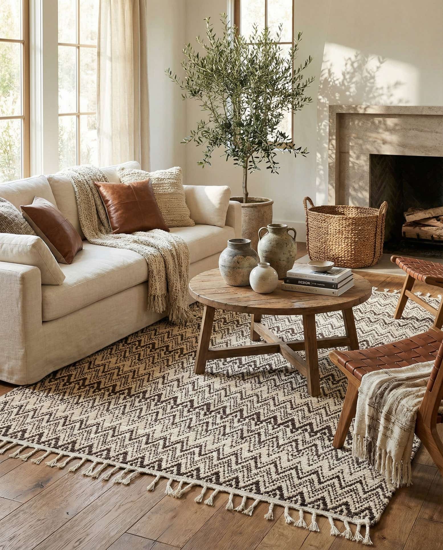 5' 3 x 8' 1 Hand Knotted Moroccan Wool Rug