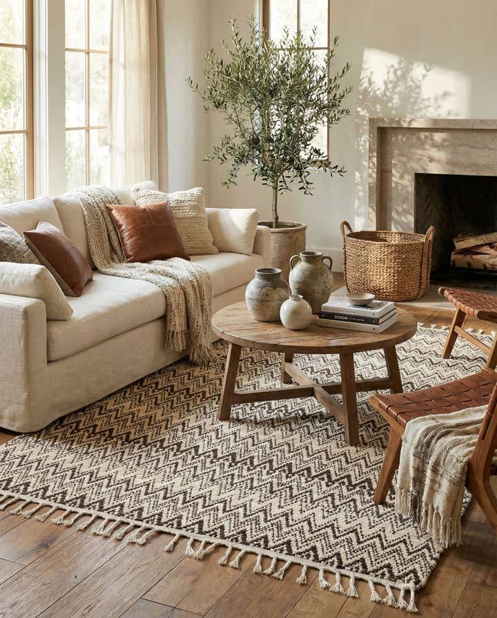 5' 3 x 8' 1 Hand Knotted Moroccan Wool Rug