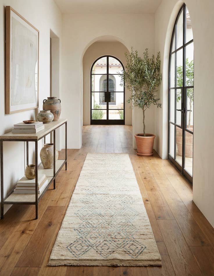 Detail image of 3' 1 x 16'  Hand Knotted Moroccan Wool Runner Rug