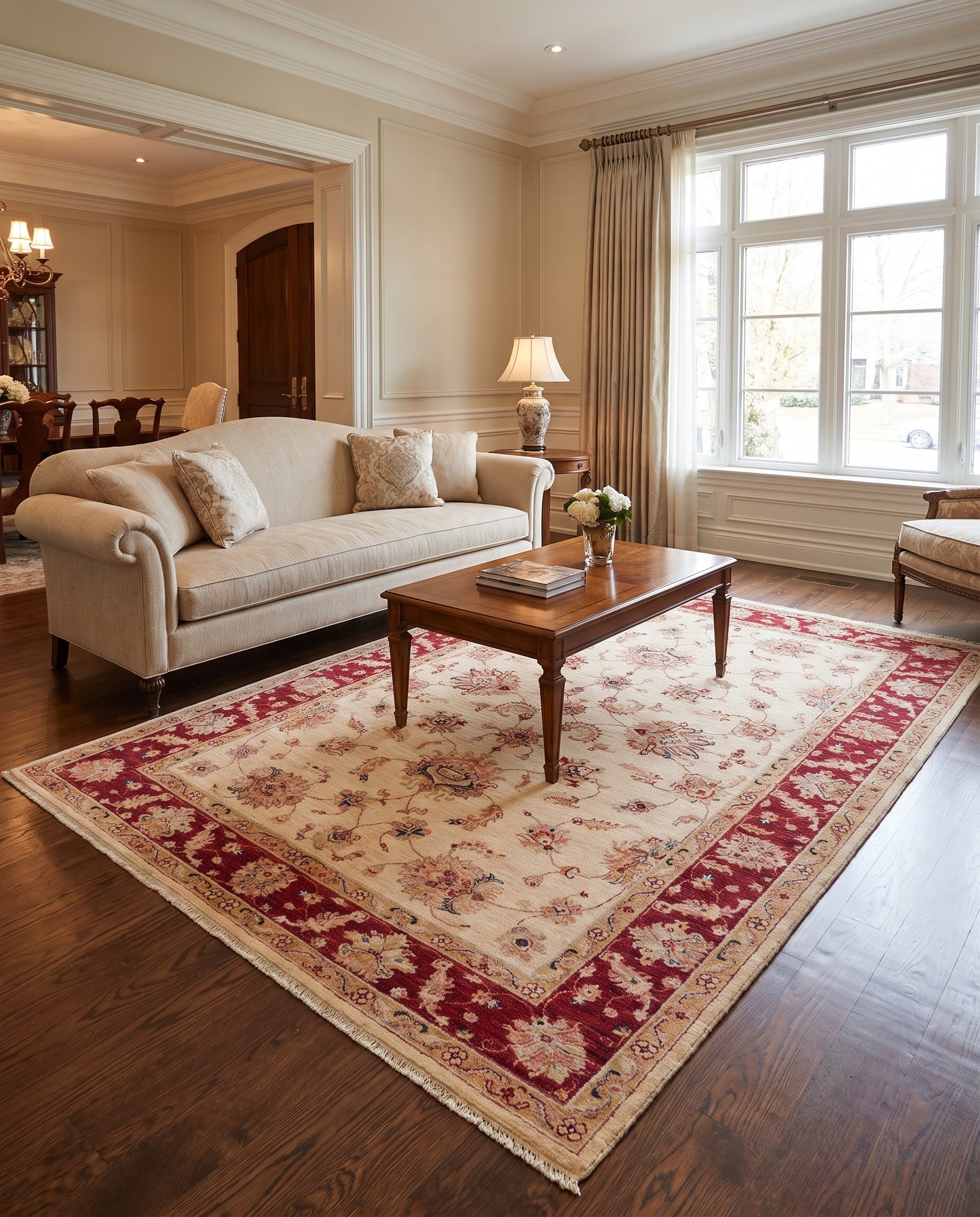 5' 10 x 8' 2 Hand Knotted Ziegler Rug