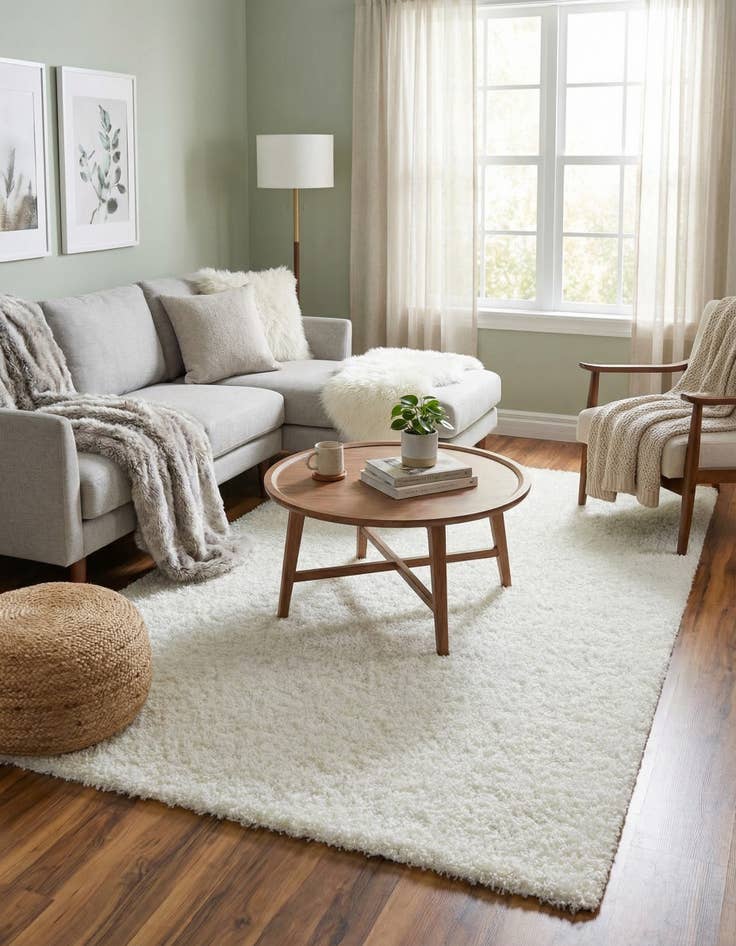 Detail image of 5' 3 x 8' Solid Shag Rug