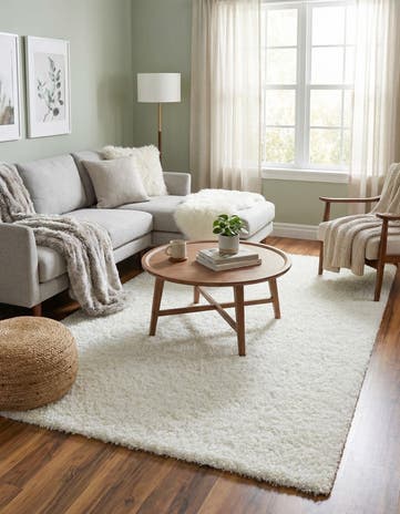 5' 3 x 8' Solid Shag Rug