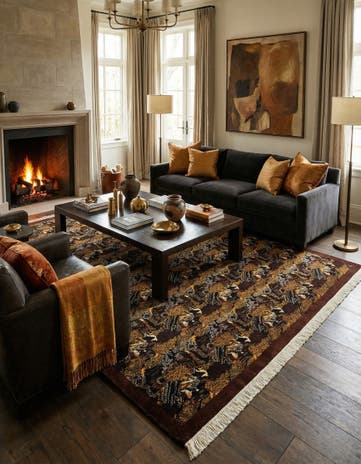 6' 6 x 9' 7 Hand Knotted Tibet Wool Rug