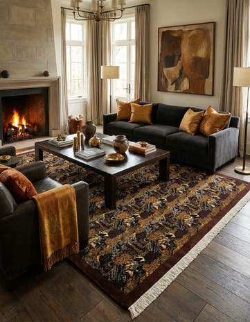 6' 6 x 9' 7 Hand Knotted Tibet Wool Rug