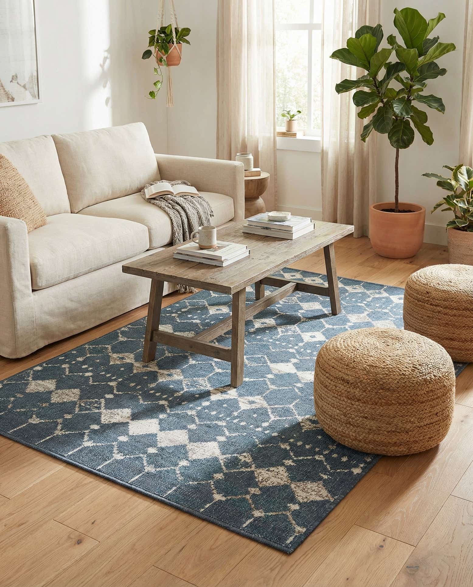 4' x 6' Easy-Clean Lattice Indoor / Outdoor Rug