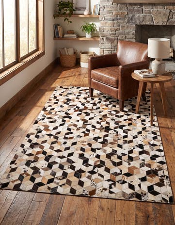 4' 1 x 5' 11 Cowhide - Patchwork Rug