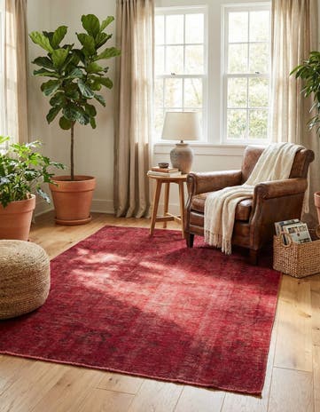 4' 3 x 6' 2 Hand Knotted Ultra Vintage Persian Wool Rug