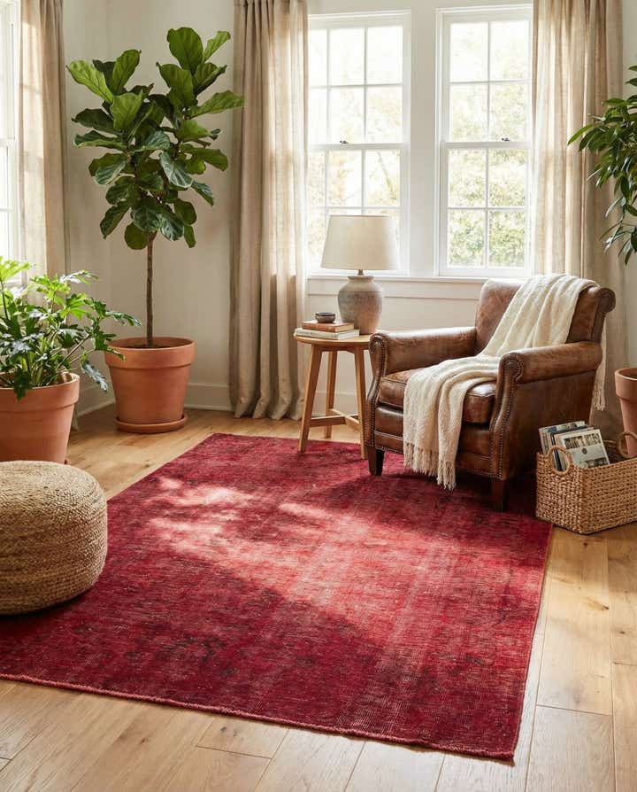 4' 3 x 6' 2 Hand Knotted Ultra Vintage Persian Wool Rug