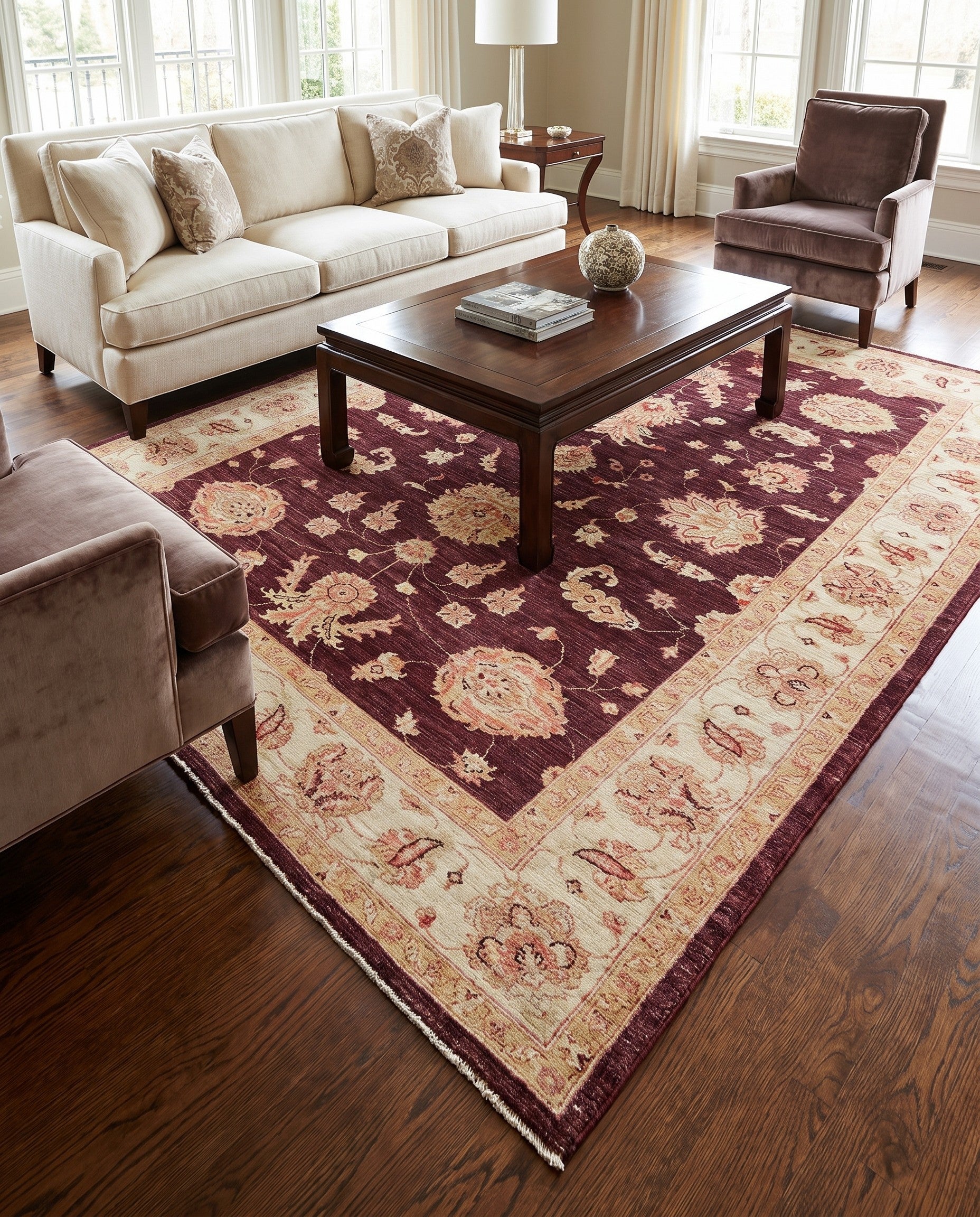 5' 9 x 7' 6 Hand Knotted Ziegler Rug