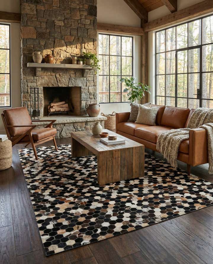5' 1 x 7' 11 Cowhide - Patchwork Rug