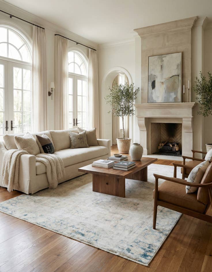 Detail image of  6' x 10'  Hand Knotted Ultra Vintage Persian Wool Rug