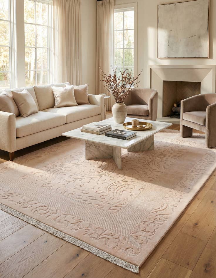 Detail image of 6' 8 x 9' 7  Hand Knotted Darya Wool Rug