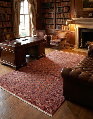 6' 3 x 10' 1 Hand Knotted Bokhara Oriental Wool Rug