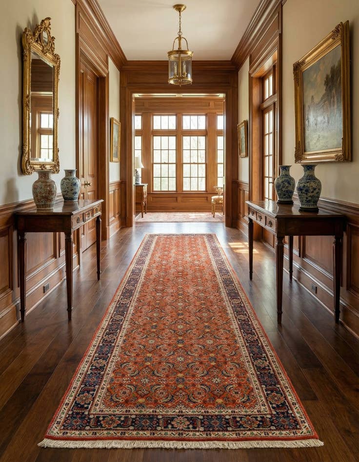 Detail image of  2' 7 x 9' 8 Tabriz Wool Runner Rug