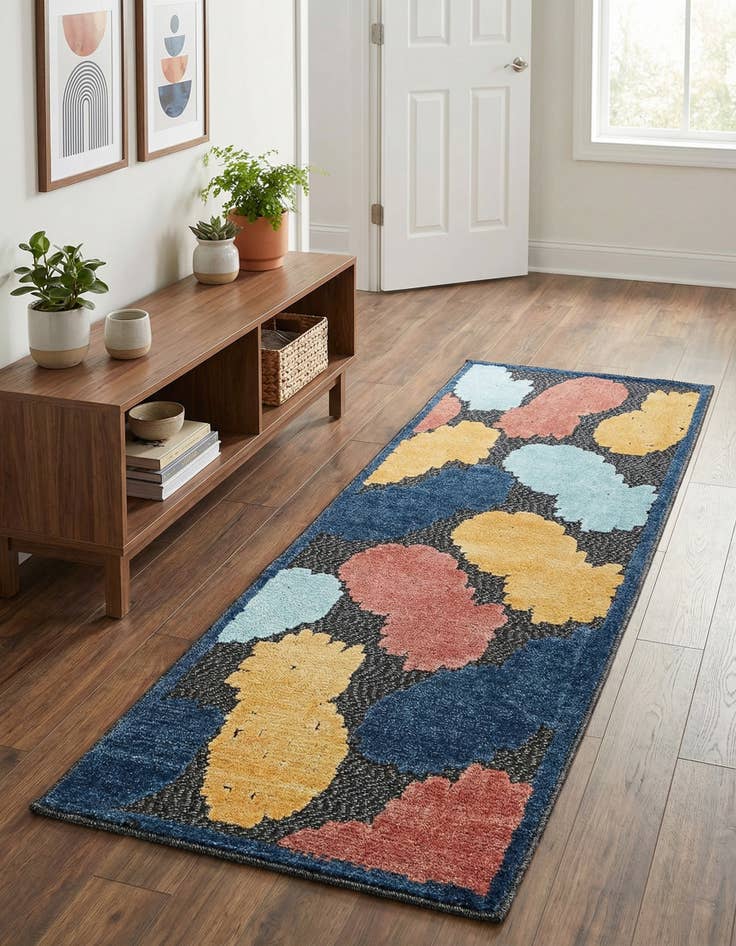 Detail image of 2' x 6'  Washable Belize Indoor / Outdoor Runner Rug