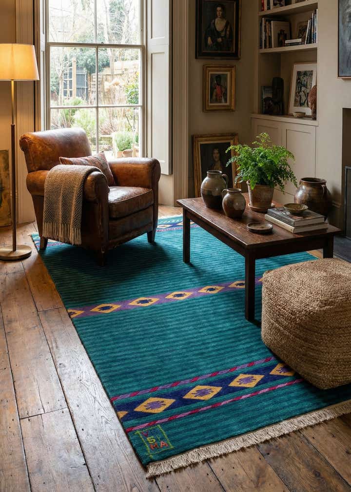 5' 9 x 7' 10 Hand Knotted Nepal Wool Rug