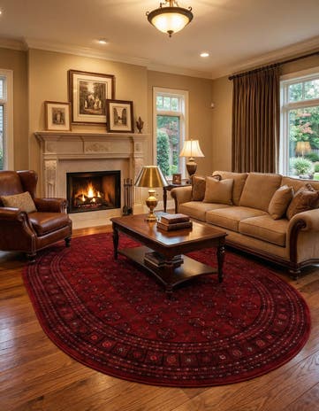 7' 10 x 10' Bokhara Oval Rug