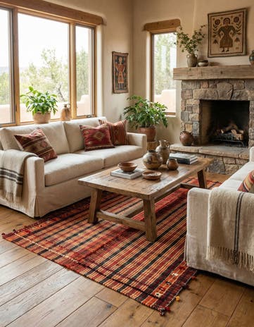 4' 9 x 7' 2 Jajim Wool Rug