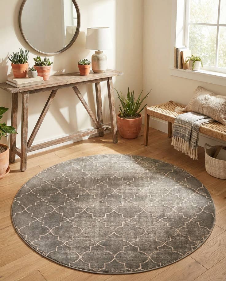 Detail image of Jill Zarin 5' 3 x 5' 3 Uptown Lincoln Center Round Rug