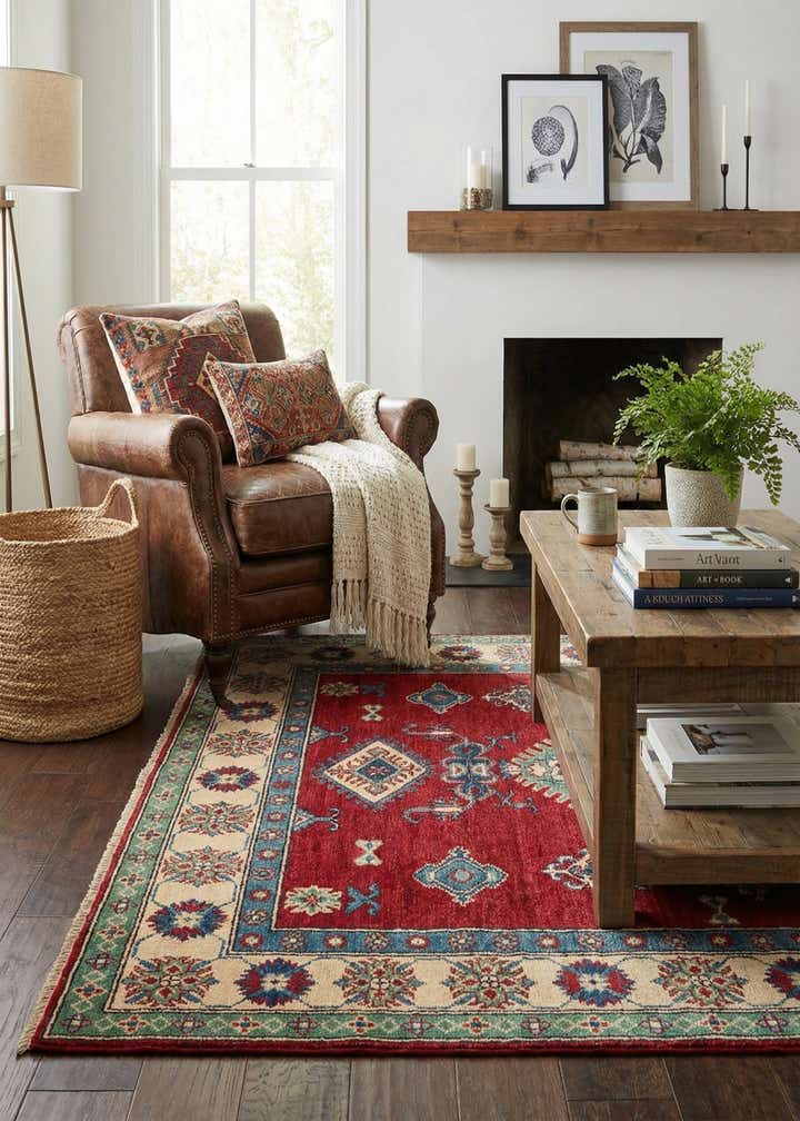 3' 9 x 5' 10 Hand Knotted Kazak Rug