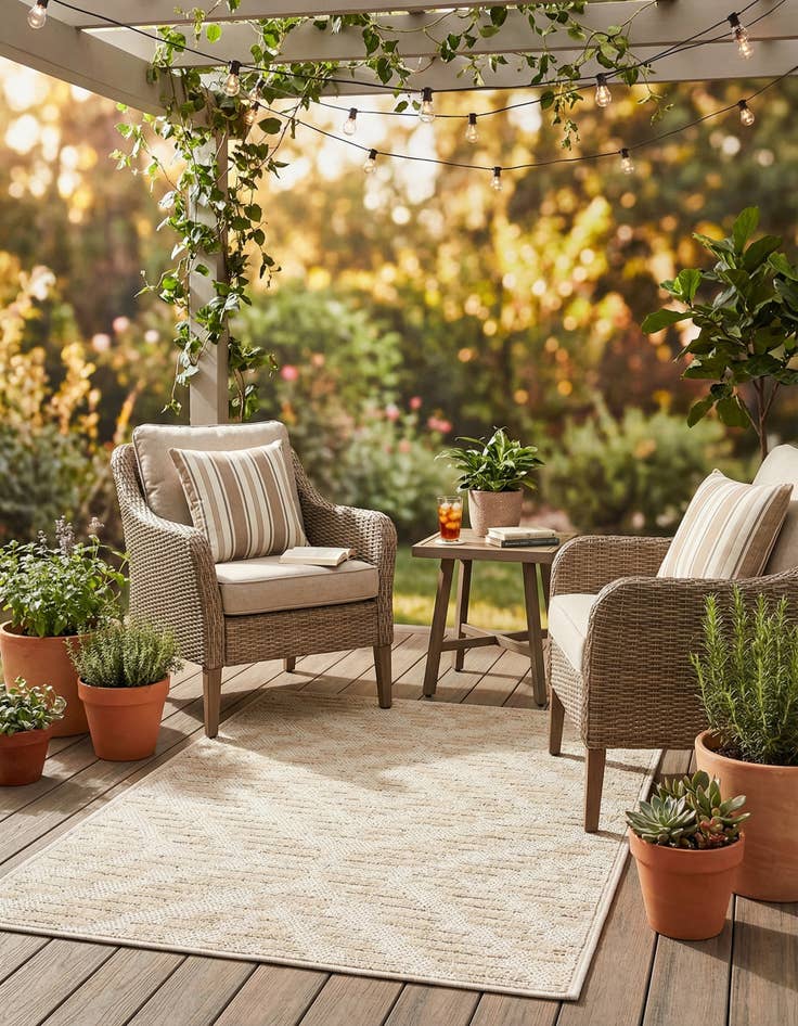 Detail image of 2' x 3'  Washable Sabrina Soto Indoor / Outdoor Rug