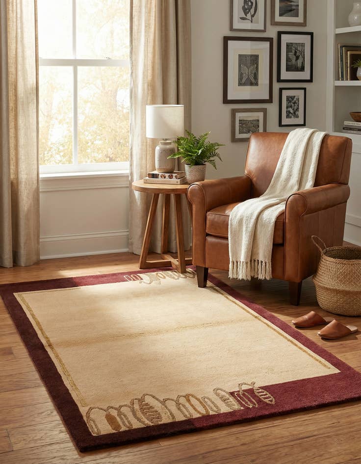 Detail image of 2' 10 x 4' 9  Hand Knotted Darya Wool Rug