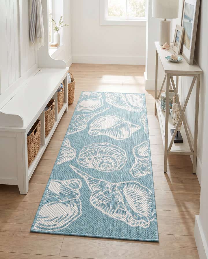 2' x 5' 3 Easy-Clean Coastal Indoor / Outdoor Runner Rug