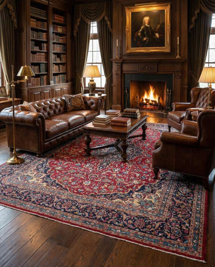 9' 9 x 12' 8 Hand Knotted Mashad Persian Wool Rug
