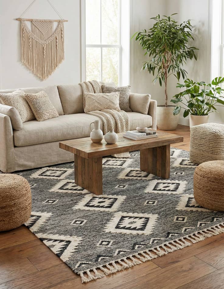 Detail image of 9' x 12' 2  Hand Woven Arizona Wool Rug