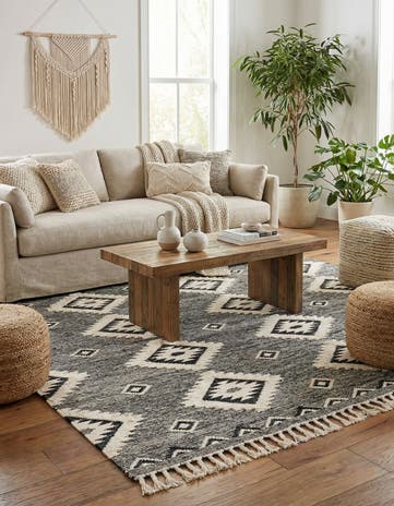 9' x 12' 2 Hand Woven Arizona Wool Rug