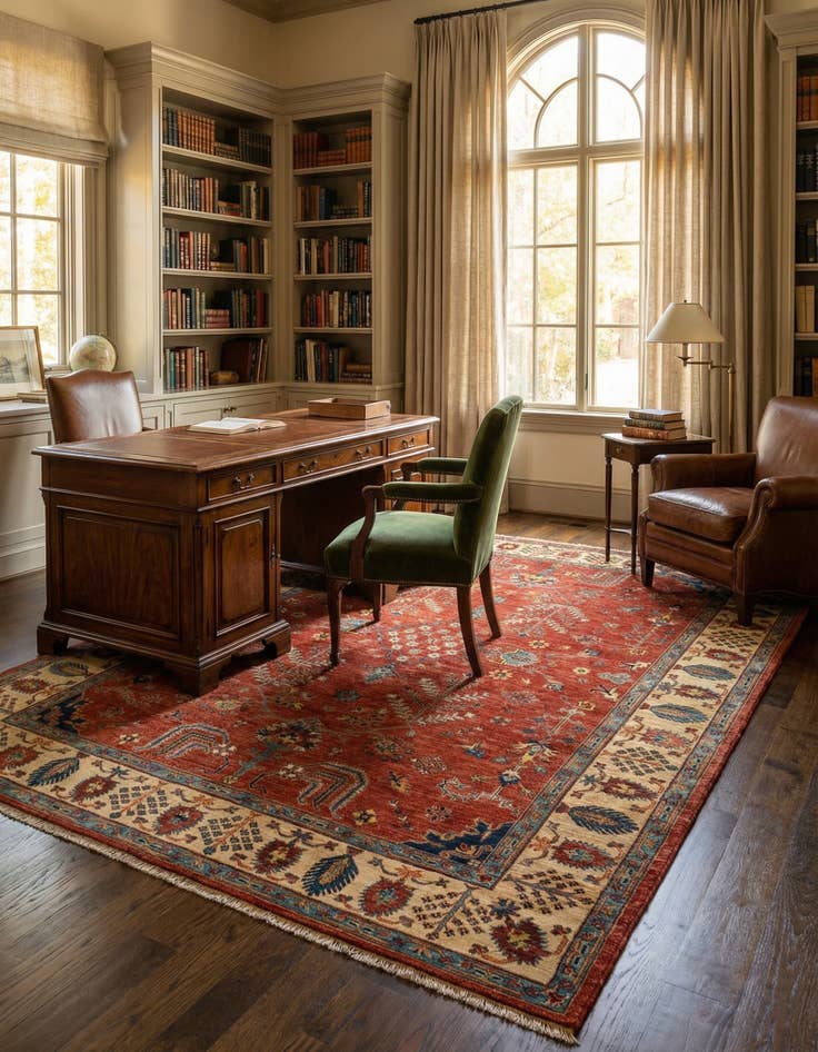 Detail image of 7' 3 x 9' 10 Serapi Wool Rug