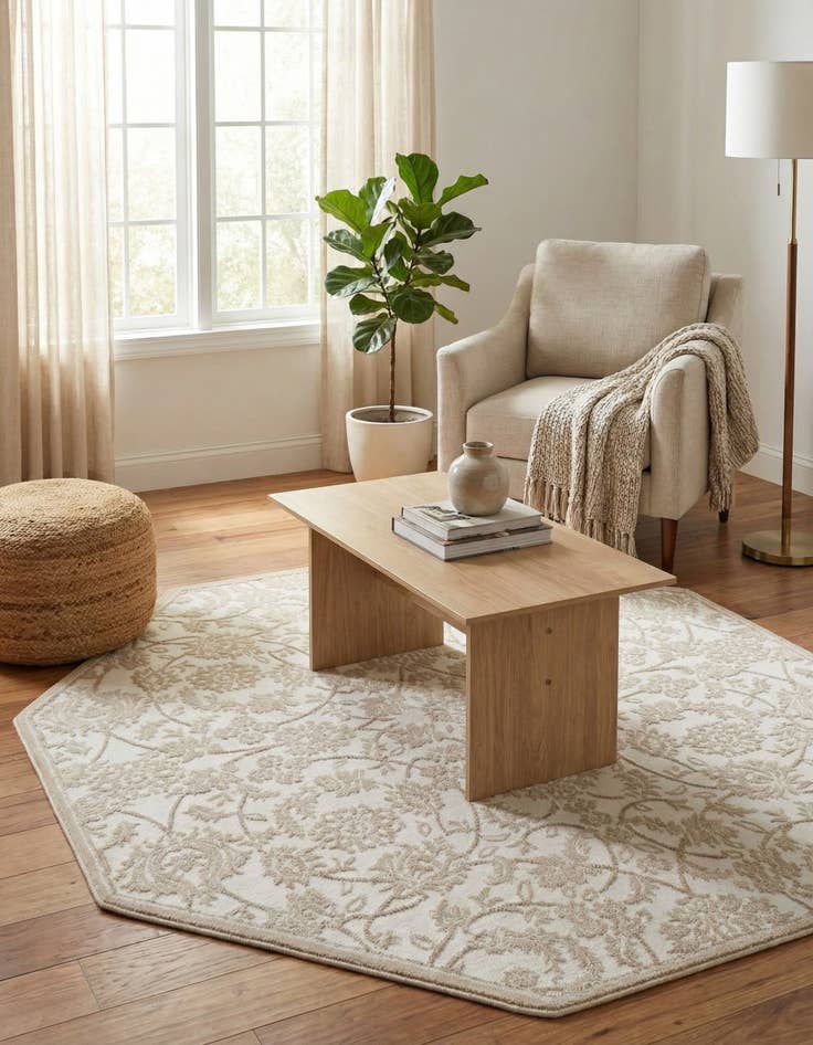 Detail image of 5' 3 x 5' 3 Himalaya Octagon Rug