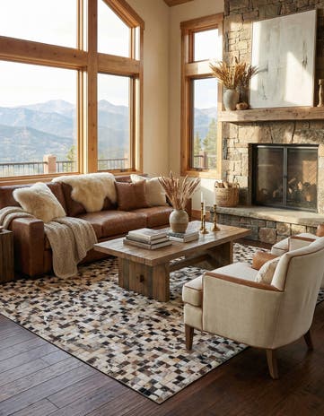 5' 2 x 8' Cowhide Rug