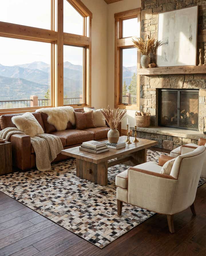 5' 2 x 8' Cowhide Rug