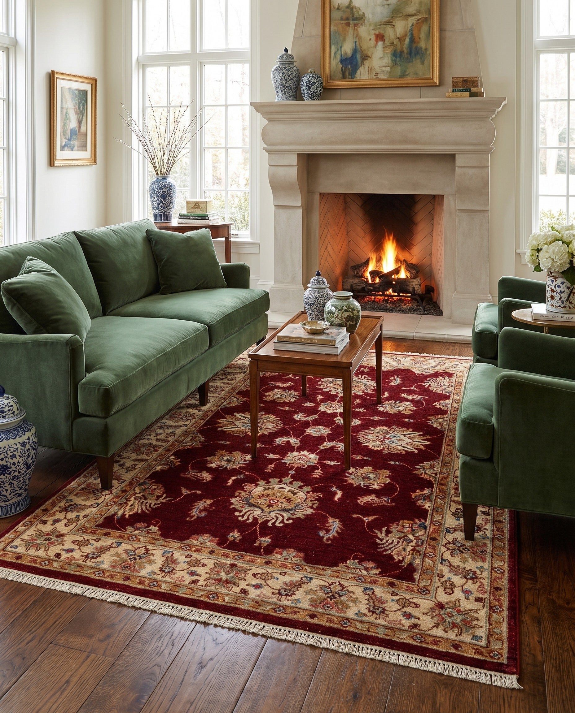 4' 3 x 6' Hand Knotted Ariana Ziegler Rug
