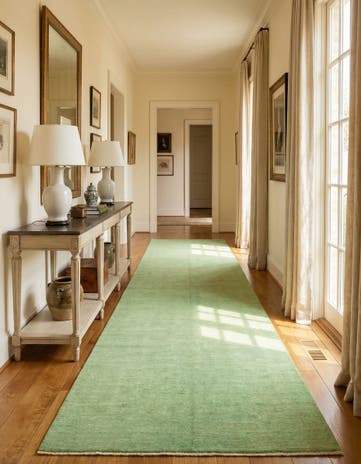 4' 10 x 9' 10 Hand Knotted Over-Dyed Ziegler Runner Rug