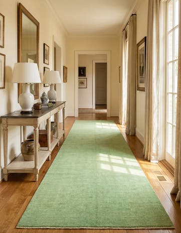 4' 10 x 9' 10 Hand Knotted Over-Dyed Ziegler Runner Rug