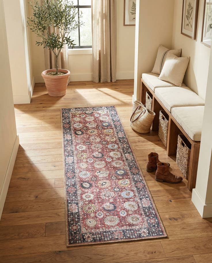 Detail image of 2' x 6' 1 Washable Timeless Runner Rug