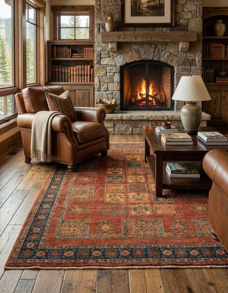 Detail image of 5' 7 x 7' 5 Luribaft Wool Rug