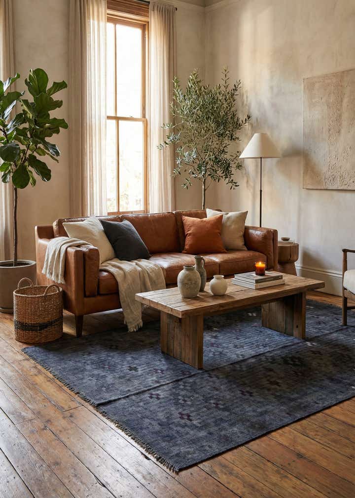 6' 1 x 9' 5 Hand Woven Kilim Fars Wool Rug