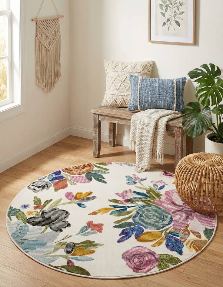 Detail image of  3' 3 x 3' 3 Blossom Round Rug