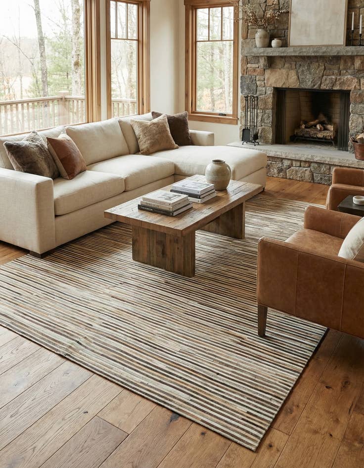 Detail image of  6' 1 x 9' 1 Cowhide - Patchwork Rug