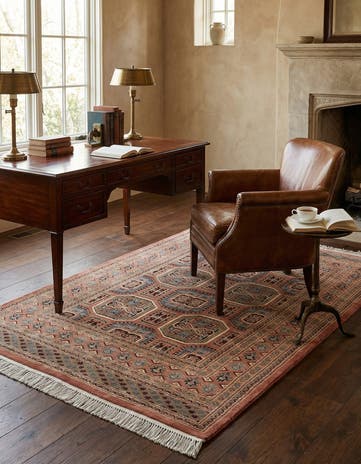 4' 2 x 6' 6 Hand Knotted Bokhara Rug