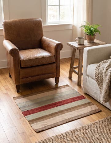 2' 3 x 2' 4 Hand Woven Pillow Wool Square Rug