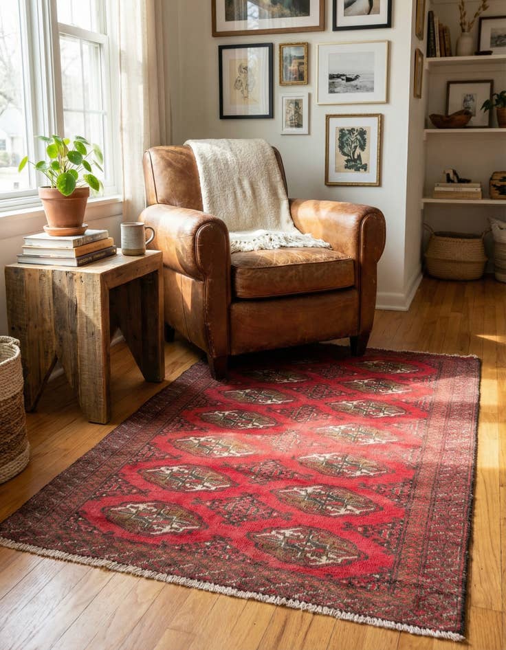 Detail image of 3' x 4' 3  Hand Knotted Ultra Vintage Persian Wool Rug