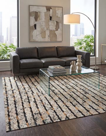 5' x 8' Cowhide Leather Rug
